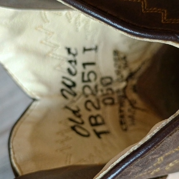 Old West Toddler Leather Cowboy Boots Tubbie Crazy Horse - Picture 6 of 13